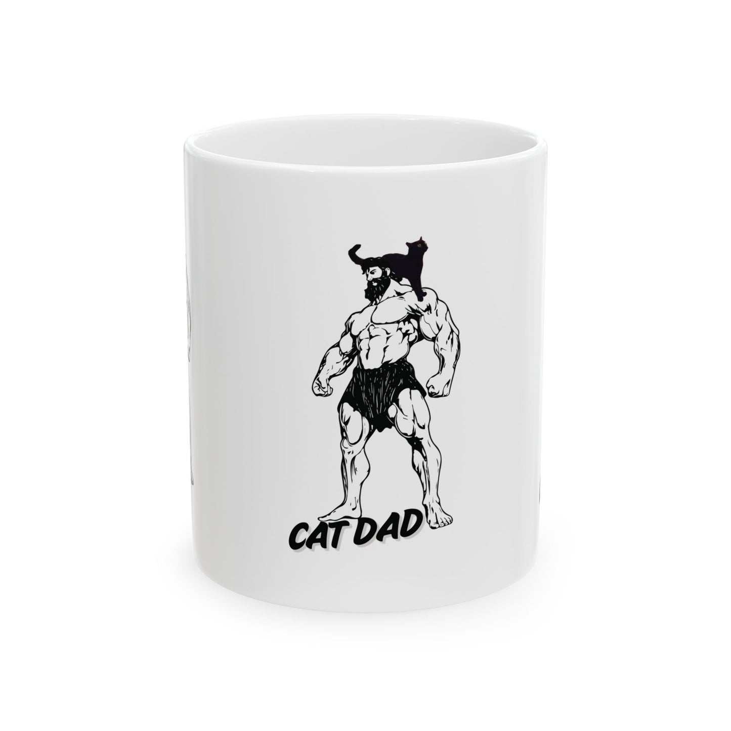 Cat Dad Mug — Funny Muscular Cat Dad Coffee Cup (11oz & 15oz)