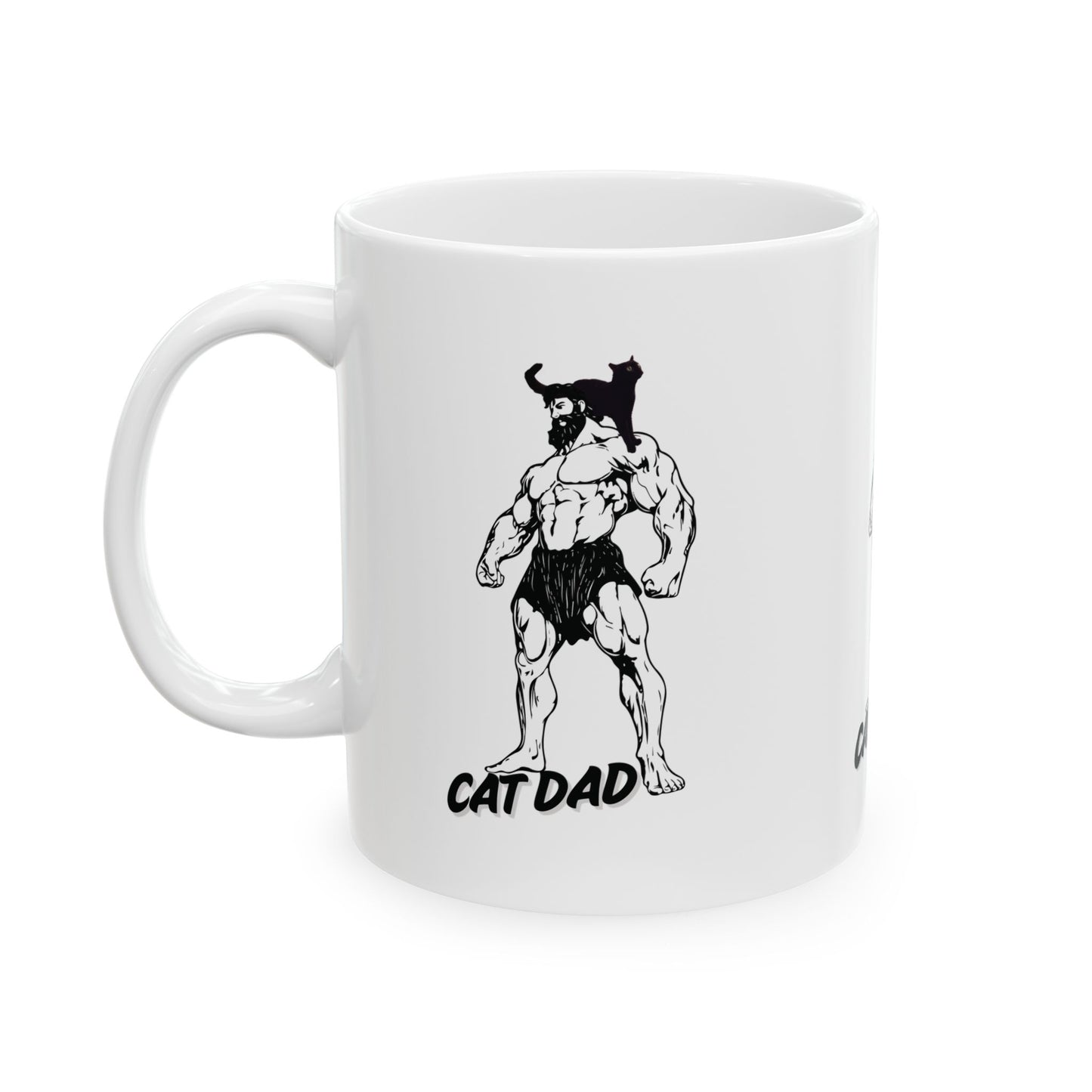 Cat Dad Mug — Funny Muscular Cat Dad Coffee Cup (11oz & 15oz)