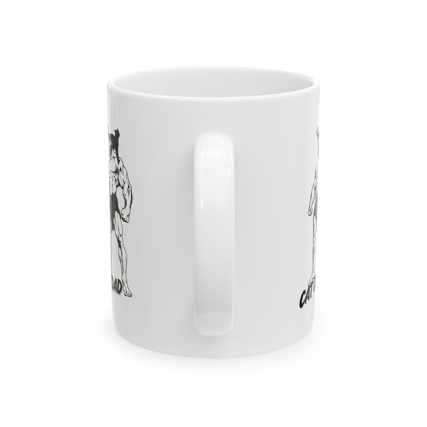 Cat Dad Mug — Funny Muscular Cat Dad Coffee Cup (11oz & 15oz)