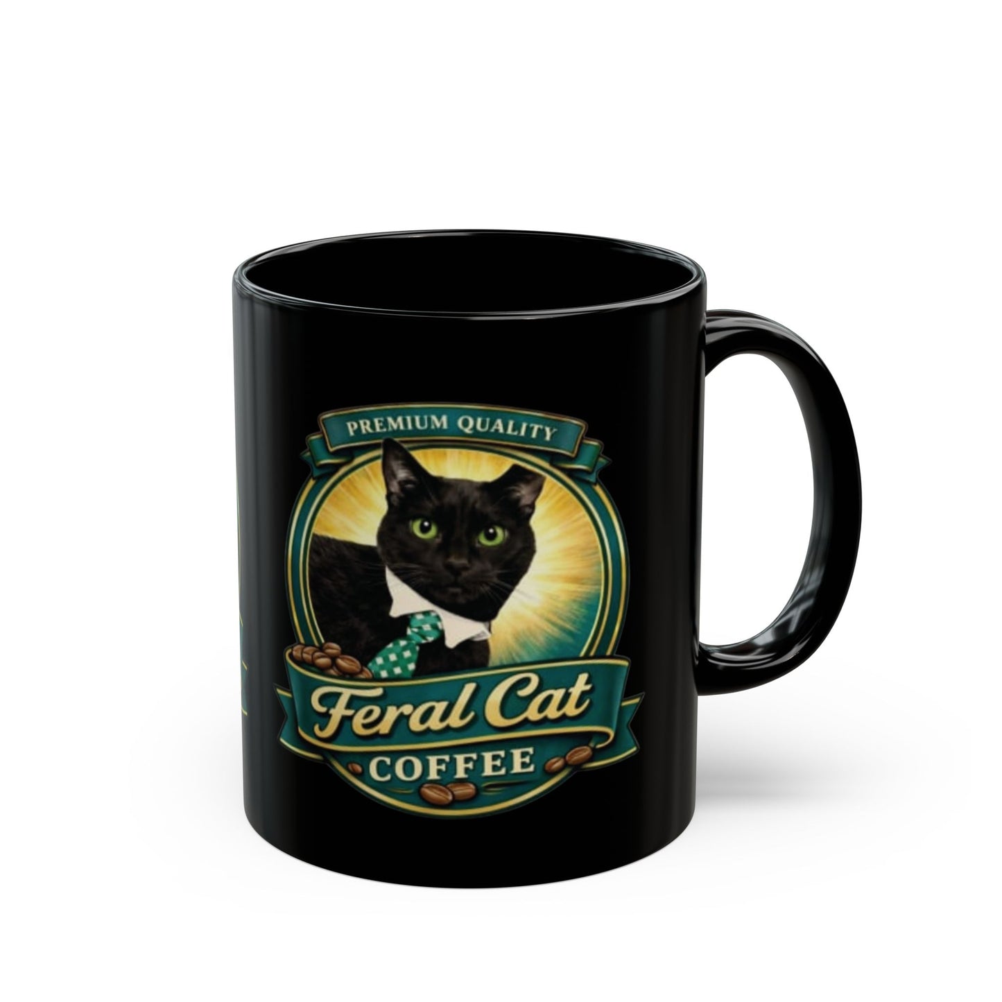 Feral Cat Coffee Black Mug (11oz/15oz)