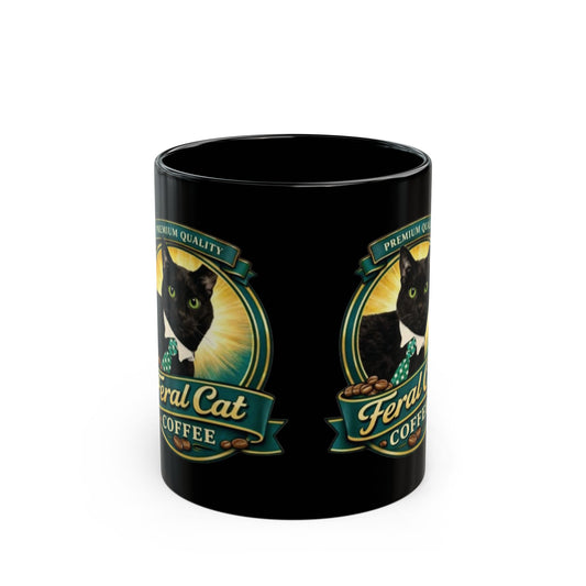 Feral Cat Coffee Black Mug (11oz/15oz)